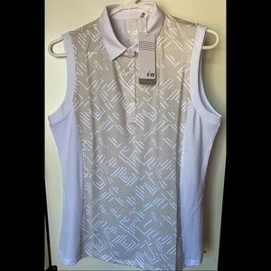 NWT NIVO SPORTS HAVEN SLEEVELESS POLO SHIRT Size: Large Golf/Tennis